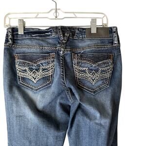 Hydraulic Jeans Y2k 6 Blue Slim Boot Gramercy Embroidered Pockets Denim Pants‎